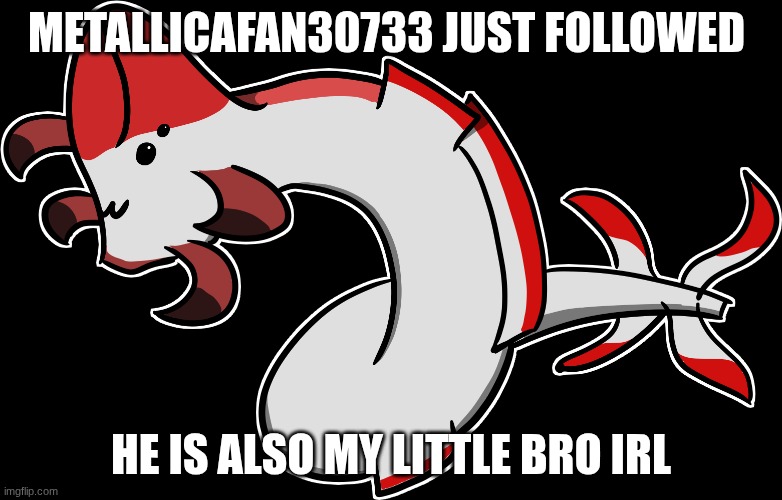 Lil bro | MetallicaFan30733 just followed; he is also my little bro irl | image tagged in clipart2924425 png | made w/ Imgflip meme maker