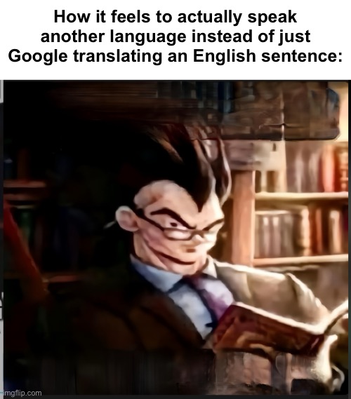 Last post for now | How it feels to actually speak another language instead of just Google translating an English sentence: | made w/ Imgflip meme maker