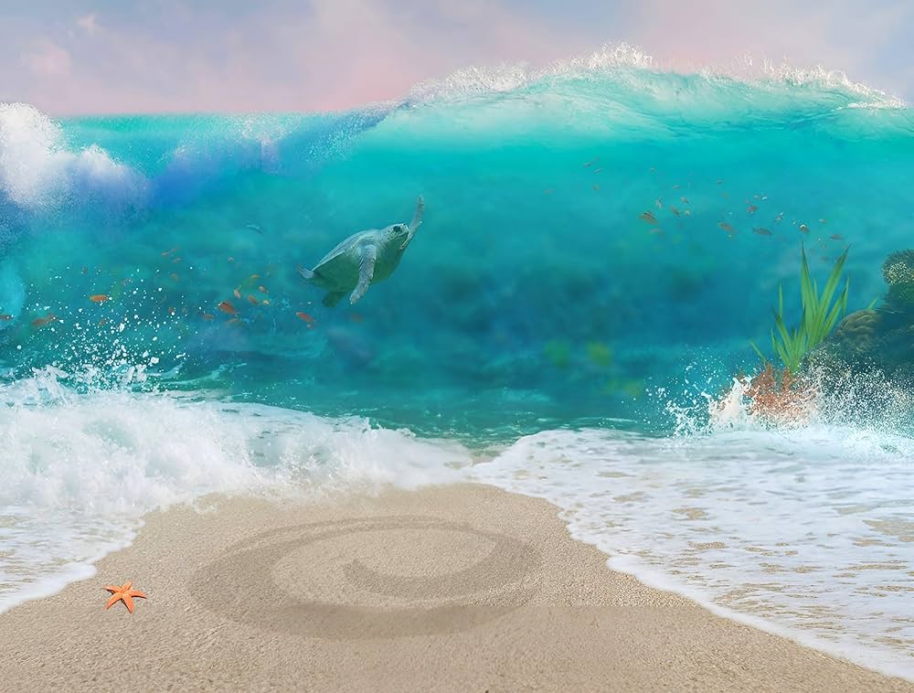 7x5ft Islands Ocean Waves surf Summer Hawaii Holiday Theme Backd Blank Meme Template