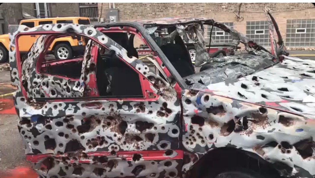 Bullet Riddled Car Blank Meme Template