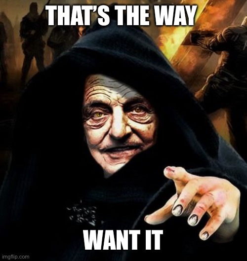 Darth Soros | That’s the way Want it | image tagged in darth soros | made w/ Imgflip meme maker