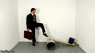 Man Launches Bucket onto Head | image tagged in gifs | made w/ Imgflip video-to-gif maker