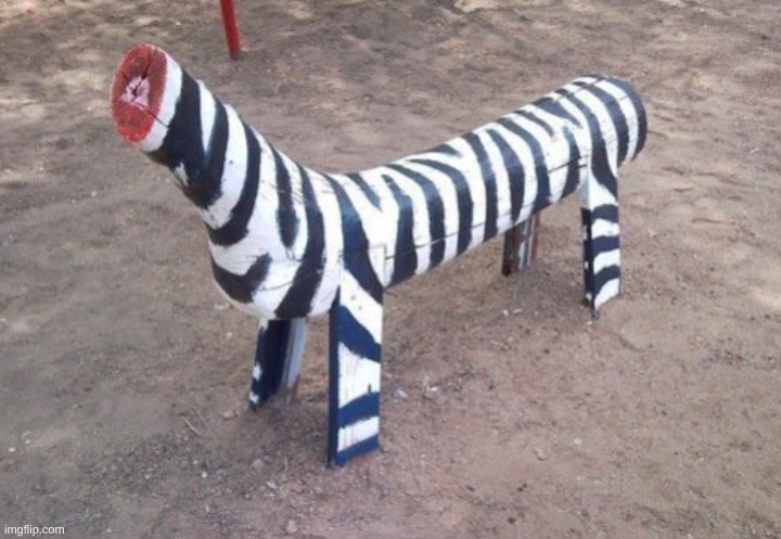 this zebra at kids playground | image tagged in screenshot 2026-05-19 5 48 53 pm png | made w/ Imgflip meme maker