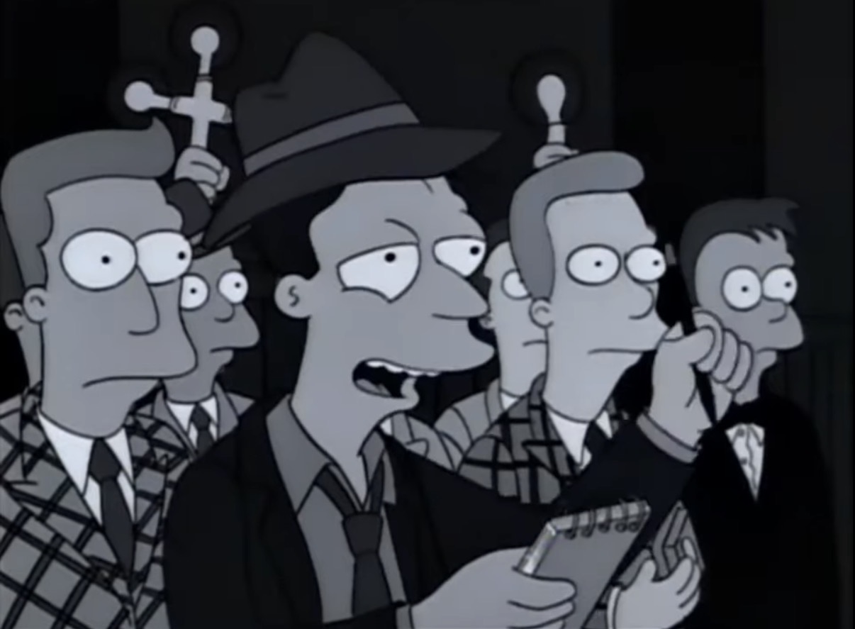 Sensational Simpsons reporter Blank Meme Template