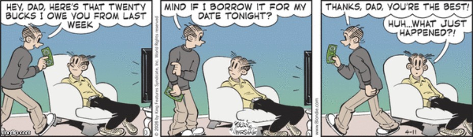 Blondie | image tagged in comics | made w/ Imgflip meme maker