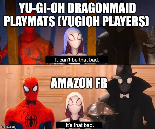 It can’t be that bad | Yu-Gi-Oh Dragonmaid Playmats (yugioh players); amazon fr | image tagged in it can t be that bad,remix | made w/ Imgflip meme maker