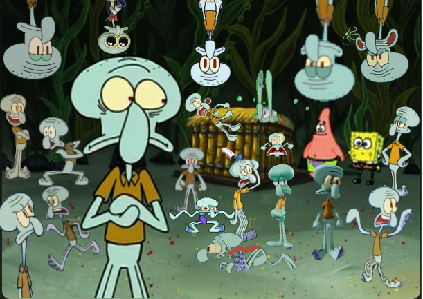 Squidward timeline disaster Blank Meme Template