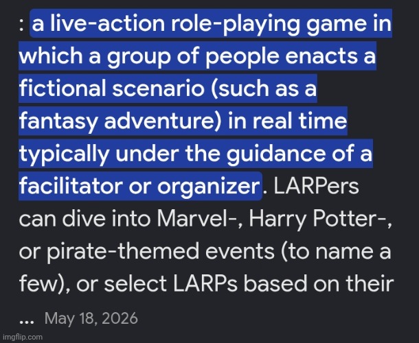 REAL larp <3 | made w/ Imgflip meme maker