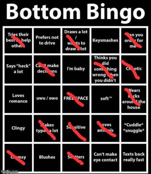 I was told that WE were doing this so I had to. Hold up. Something’s wrong. | image tagged in bottom bingo | made w/ Imgflip meme maker