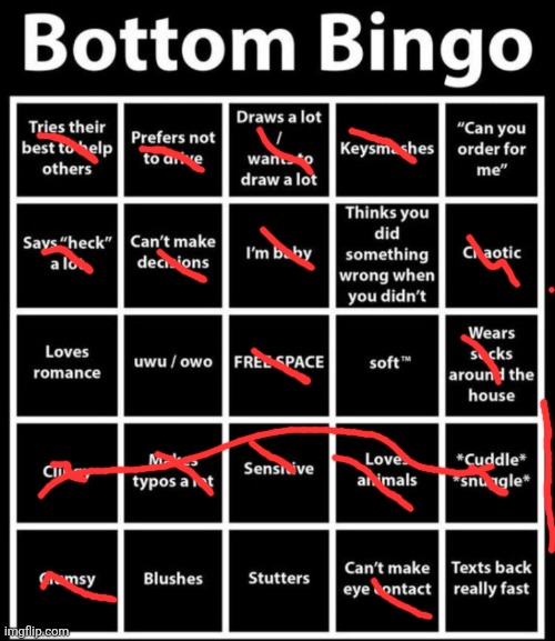Bottom Bingo | image tagged in bottom bingo | made w/ Imgflip meme maker