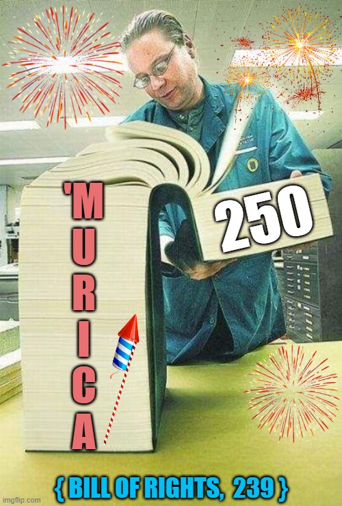 USA ! A month and 3 days away from Celebrating a quarter Millenium... Is such an experiment in Governance Over ? | 'M
u
r
i
c
a; 250; { Bill of Rights,  239 } | image tagged in words that offend liberals,4th of july,independence day,liberty,freedom in murica,president trump | made w/ Imgflip meme maker
