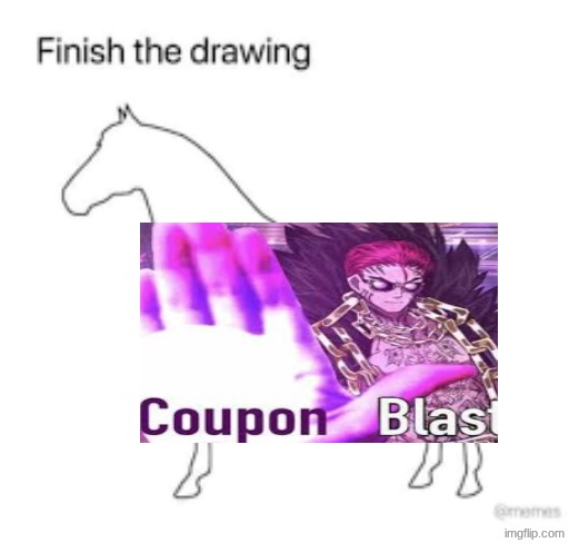 MY HAIR COUPONSSSSSS | image tagged in finish the drawing,middle mentioned | made w/ Imgflip meme maker