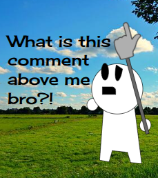Strange comment obove Blank Meme Template
