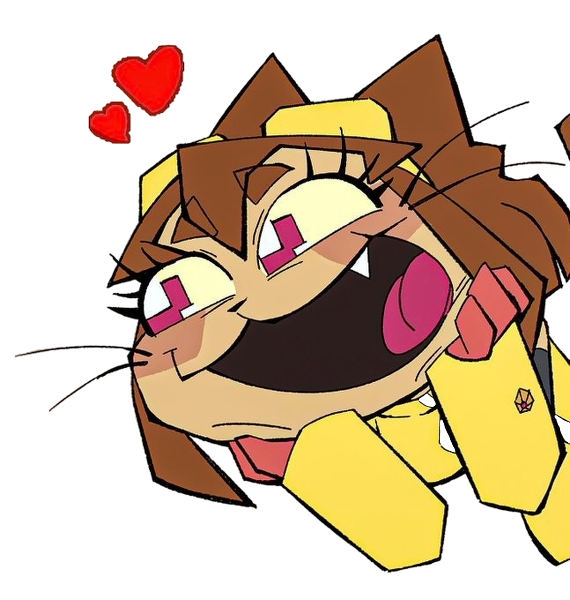 Happy Kit Bodega with hearts Blank Meme Template