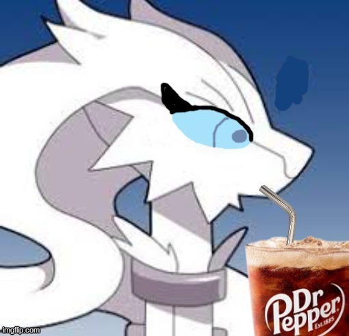 Verita the Reshiram with dr pepper | image tagged in verita the reshiram with dr pepper | made w/ Imgflip meme maker