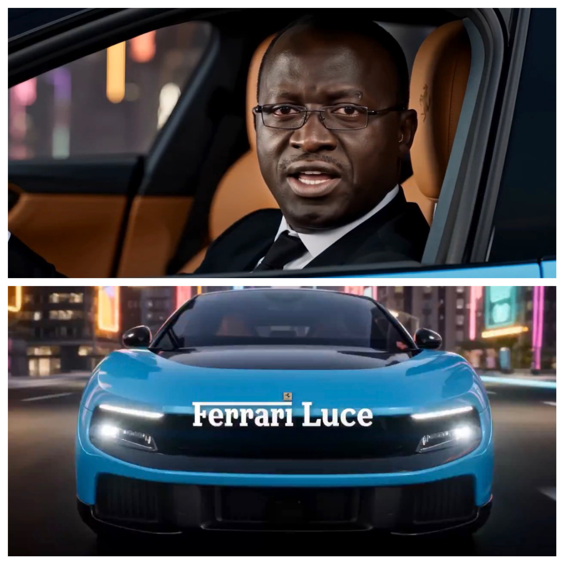 High Quality Ferrari LUCE Blank Meme Template