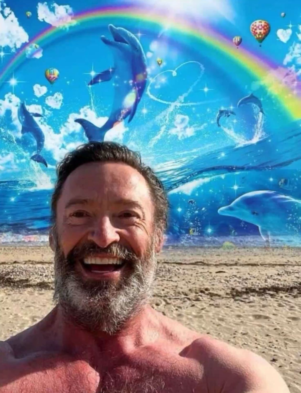 Hugh Jackman Meme Beach Zara Larsson Blank Meme Template