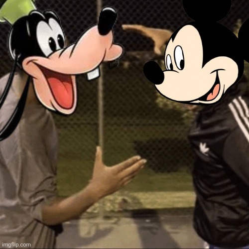 Mickey and Goofy dapping each other up | image tagged in disney,memes | made w/ Imgflip meme maker