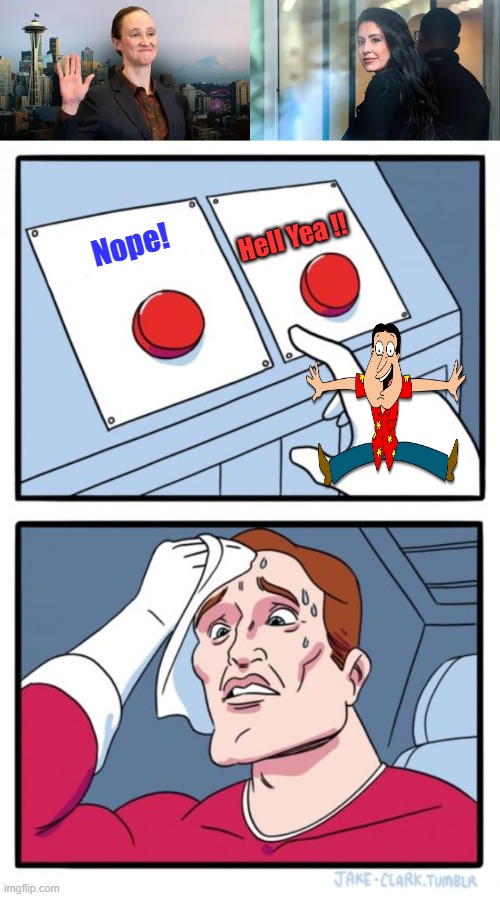 I feel sorry for them. | Hell Yea !! Nope! | image tagged in memes,two buttons | made w/ Imgflip meme maker