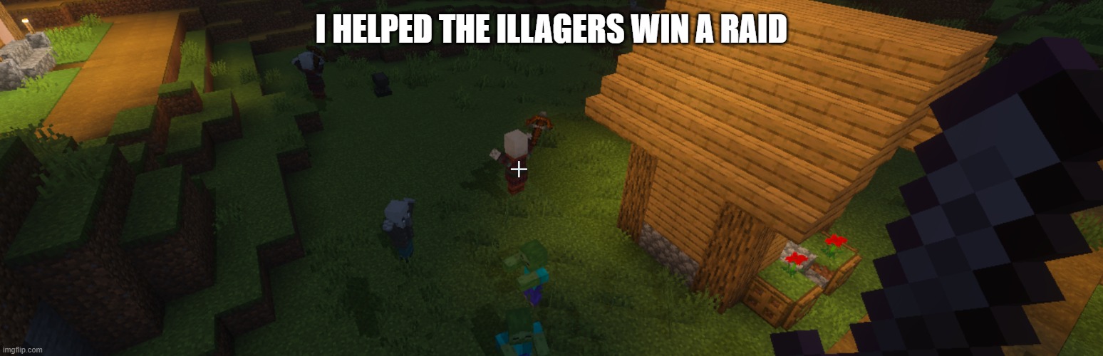 Illagers | i helped the illagers win a raid | image tagged in illagers | made w/ Imgflip meme maker