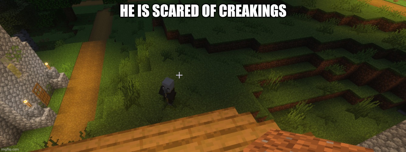 Evoker | He is scared of creakings | image tagged in evoker | made w/ Imgflip meme maker