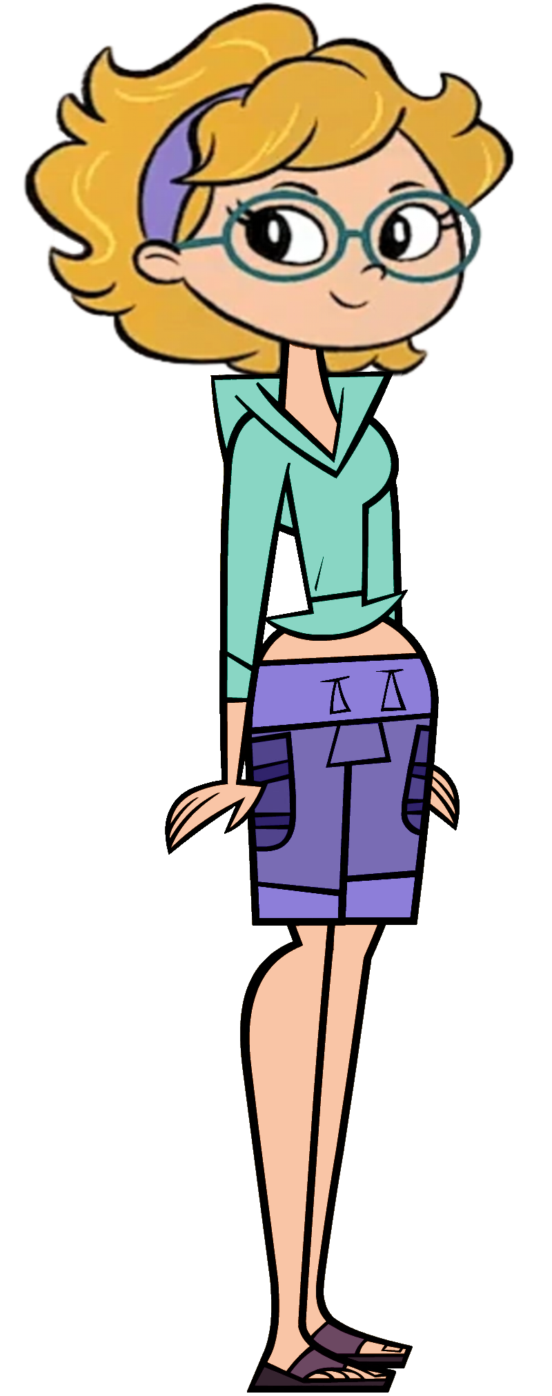 Liz Fuentes Wears a Hoodie Shorts and Sandals Blank Meme Template