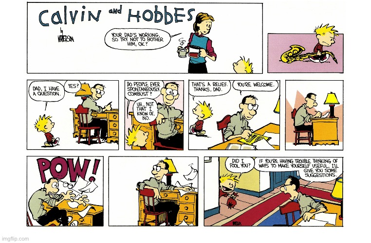 image tagged in calvin and hobbes,comics | made w/ Imgflip meme maker