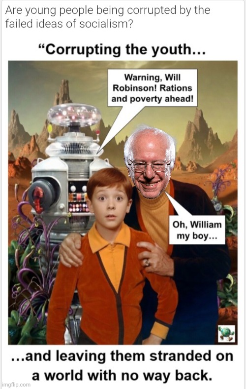 Breadline Bernie Lost in Space Blank Meme Template