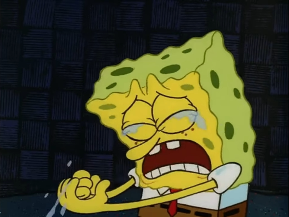 Crying spongebob Blank Meme Template