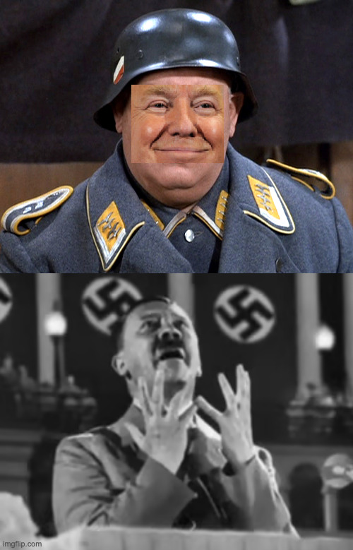trump joins the German army Blank Meme Template