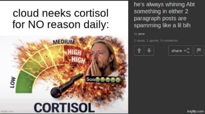 Remembering this, why tf does he cares about my cortisol? | made w/ Imgflip meme maker