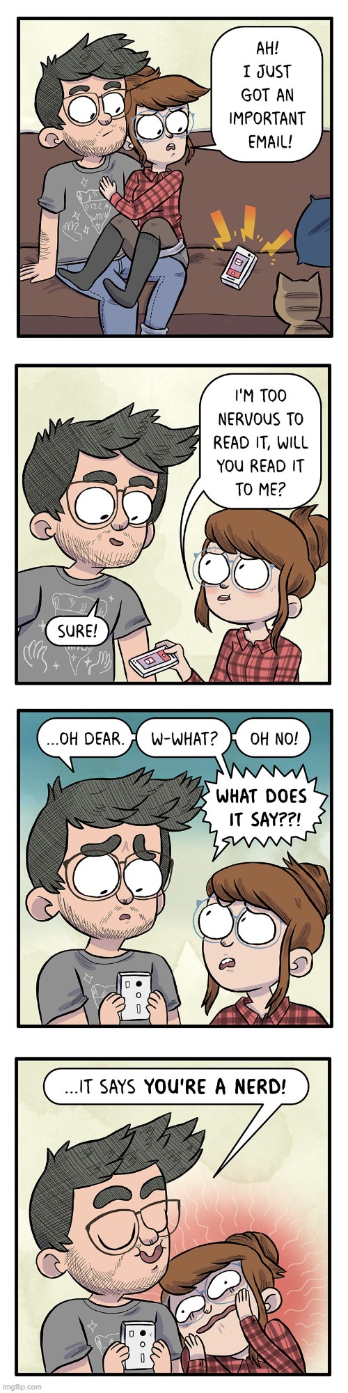 image tagged in phone,email,read,reading,nerd,oh no | made w/ Imgflip meme maker