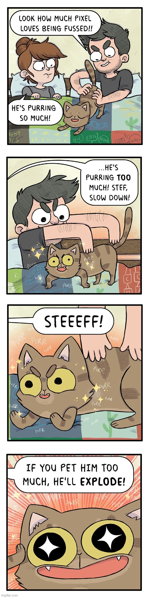 image tagged in cat,pet,petting,purr,purring,cuteness overload | made w/ Imgflip meme maker