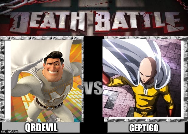 QRDEVIL VS GEPTIGO | QRDEVIL; GEPTIGO | image tagged in death battle | made w/ Imgflip meme maker