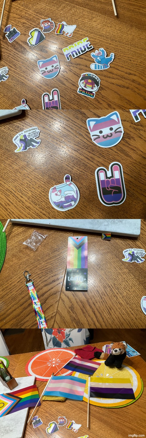 What I got from yesterday’s pride party at school!!! | made w/ Imgflip meme maker