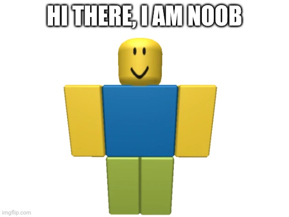 Noobs Introduction | Hi There, I Am Noob | image tagged in blank white template | made w/ Imgflip meme maker
