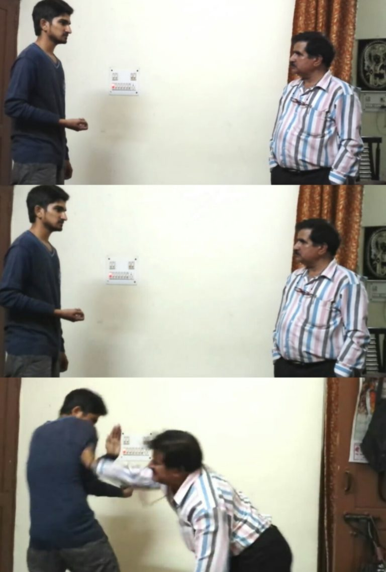 Indian dad beating son Blank Meme Template