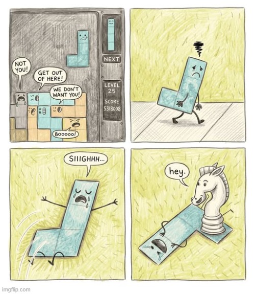 Unlikely friendship | image tagged in tetris,chess,friendship | made w/ Imgflip meme maker