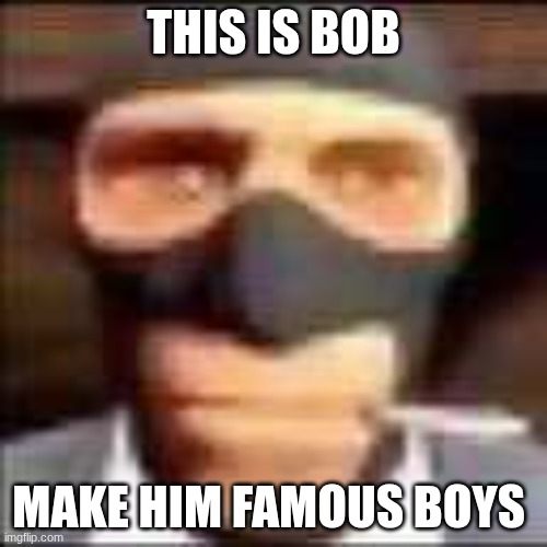 random image | this is bob; Make him famous boys | image tagged in spi | made w/ Imgflip meme maker