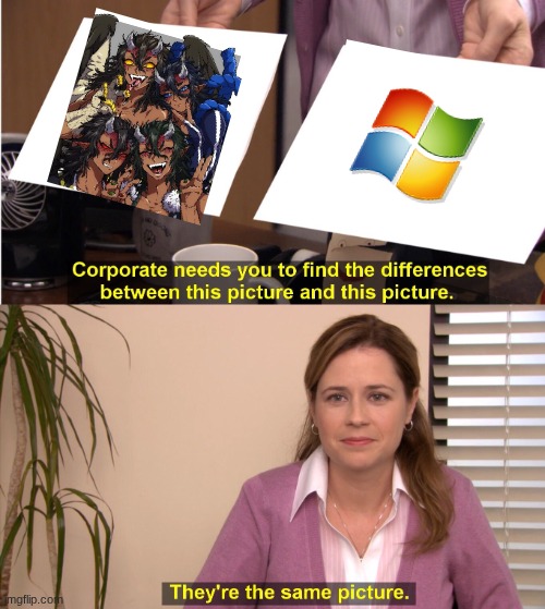 it is probably impossible to do the caricters we only see once | image tagged in memes,they're the same picture,demon slayer | made w/ Imgflip meme maker