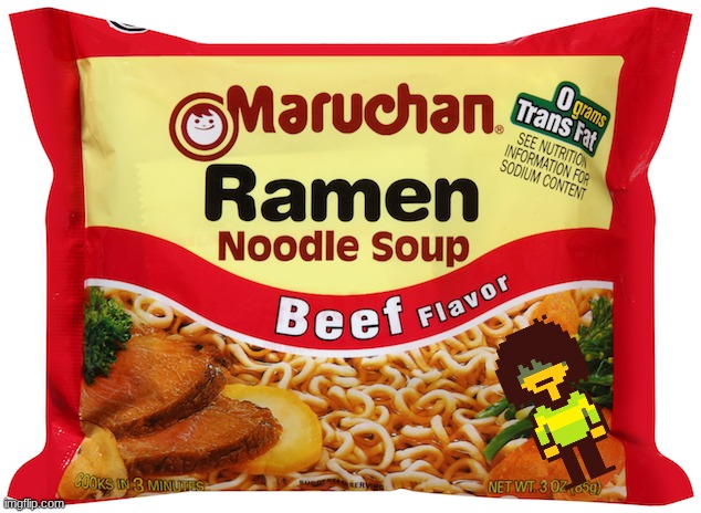Deltarune flavored ramen | image tagged in ramen noodles | made w/ Imgflip meme maker