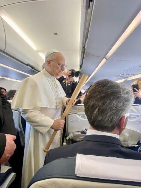 Pope Bat Blank Meme Template
