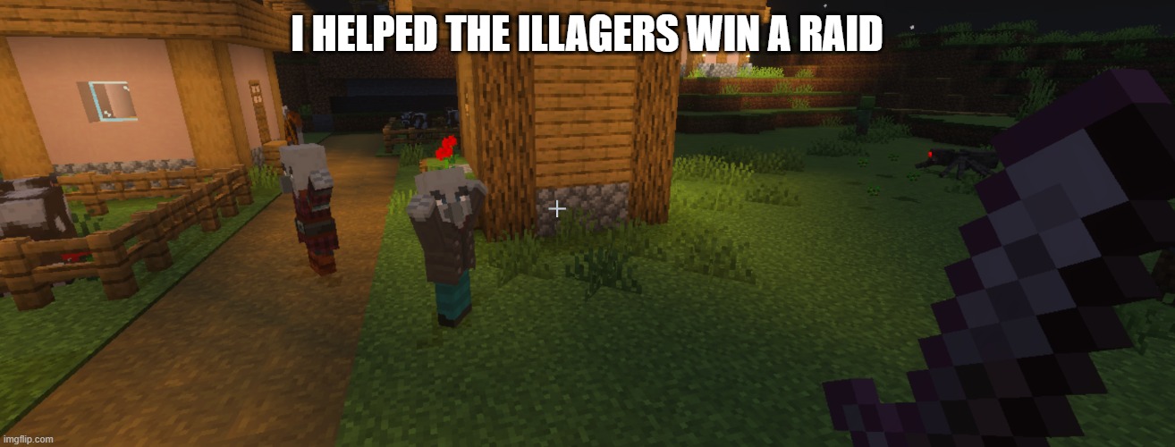Illagers | i helped the illagers win a raid | image tagged in illagers | made w/ Imgflip meme maker