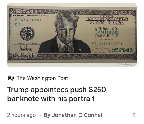 trump 250 bill Blank Meme Template
