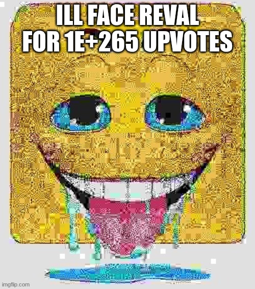 I'm not face revealing ever | Ill face reval for 1E+265 upvotes | image tagged in ass2qu jpg | made w/ Imgflip meme maker