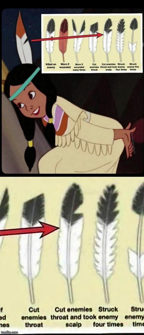 The dark side of Pocahontas | image tagged in pocahontas,dark side,cutthroat,scalping,american indian,disney princess | made w/ Imgflip meme maker