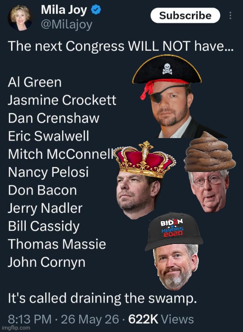Good riddance | image tagged in img 12 jpeg,shitty,politicians | made w/ Imgflip meme maker