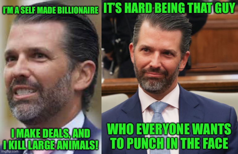 I’m a self made billionaire; I make deals, and I kill large animals! | image tagged in img_9342 jpeg | made w/ Imgflip meme maker