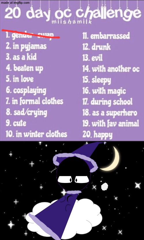 20 day oc challenge: Day 2 <3 | image tagged in 20 day oc challenge,venji,stary_nova,why did i make this,oc,oh wow are you actually reading these tags | made w/ Imgflip meme maker