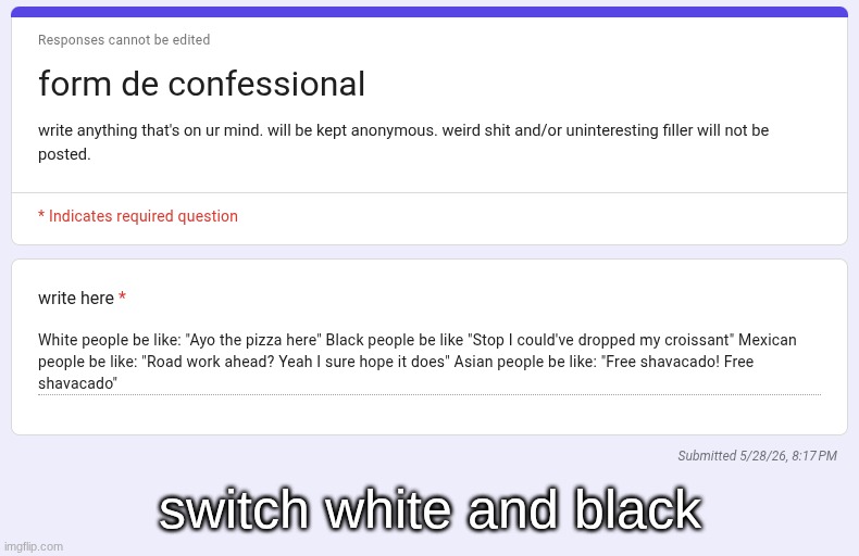 switch white and black | made w/ Imgflip meme maker